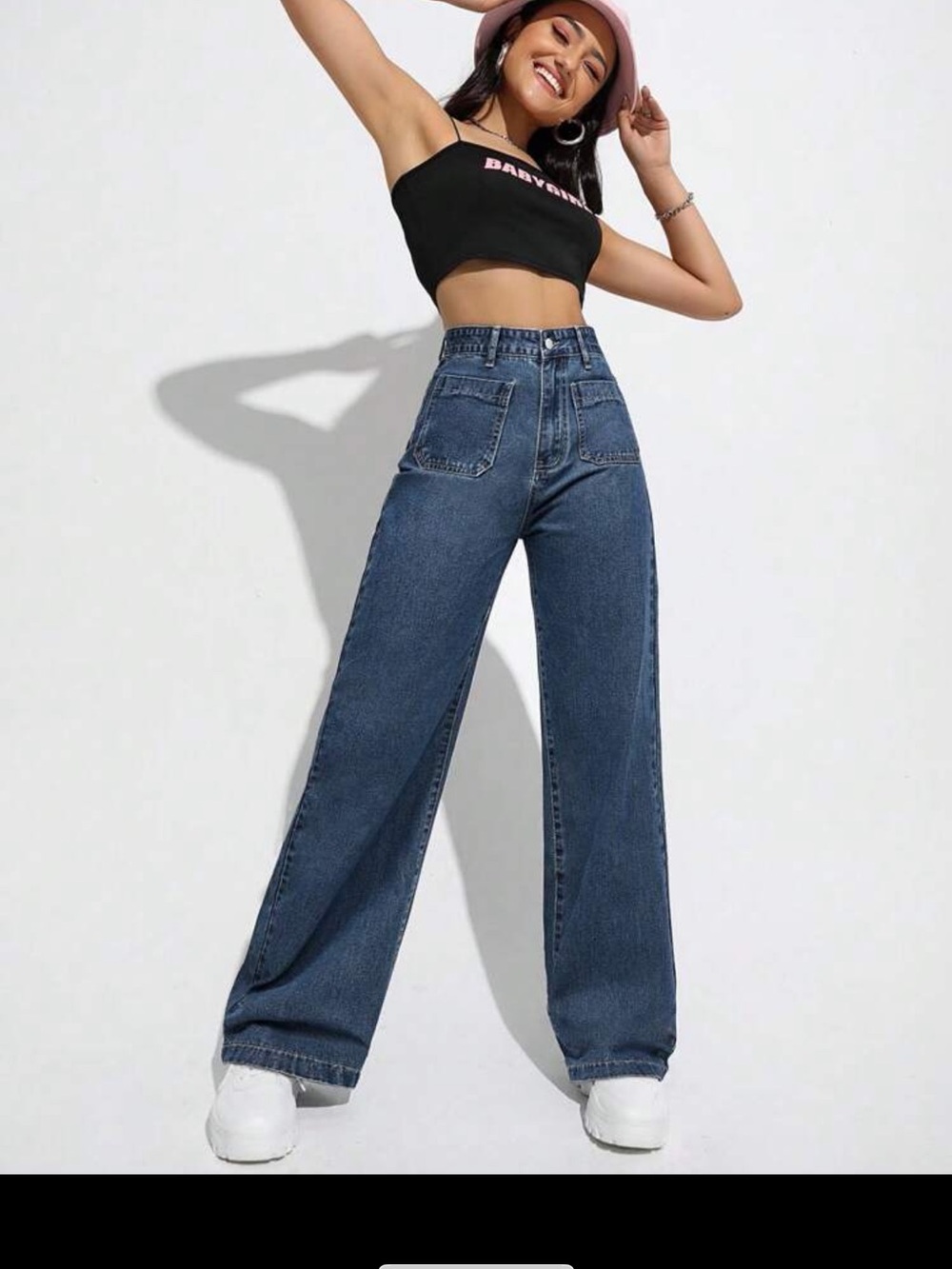 Women’s Loose Fit Straight Leg Jeans With Pockets, Casual & Versatile
